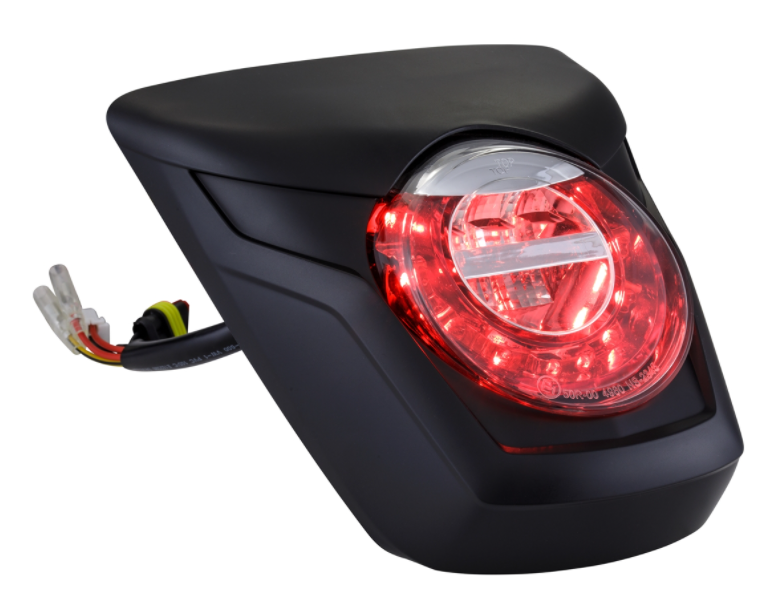 Achterlicht LED rood voor Vespa Primavera/Sprint 50-150ccm, rand - mat zwart