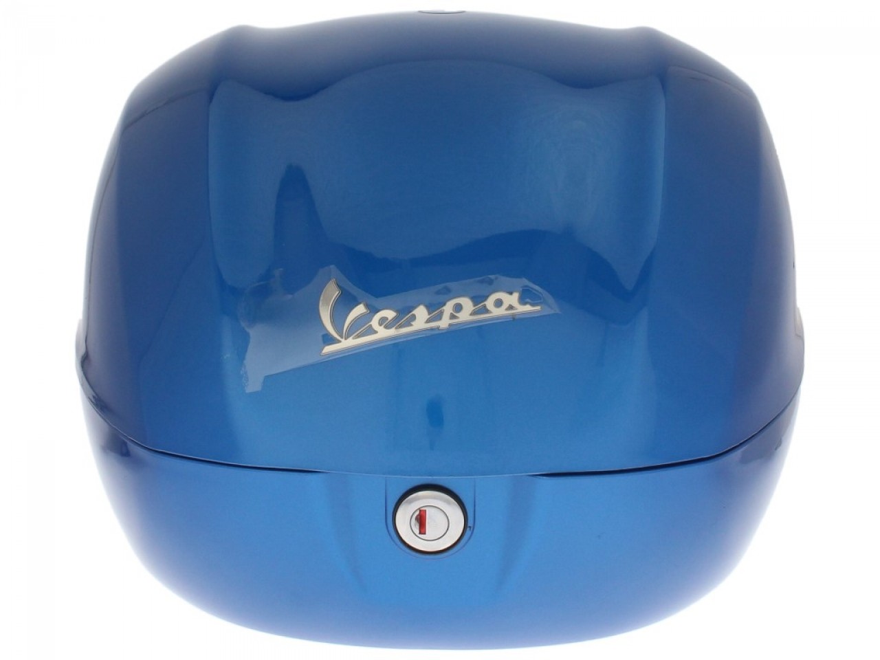 Topcase Kit 32L blauw (261/A), rugkussen zwart voor Vespa Sprint / Primavera