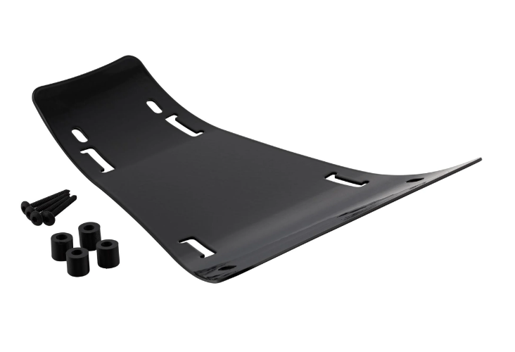 Bagagerek step-through Voetplaat 2.0 voor Vespa GTS/GTS Super/GTV/GT, glanzend zwart