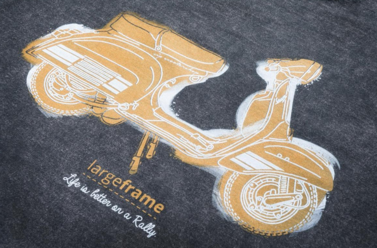T-shirt "Life is better on a Rally", heren zwart stone washed