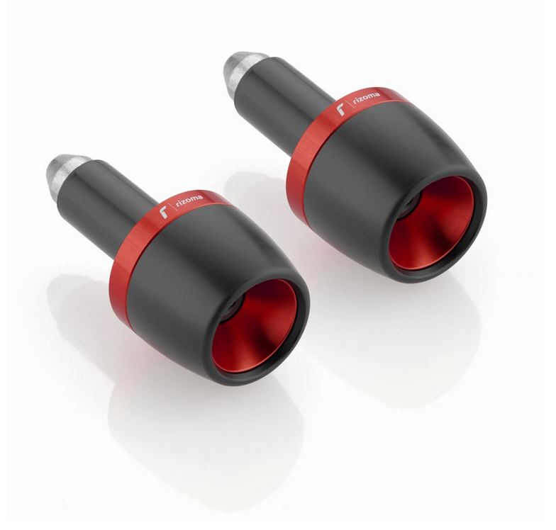 Stuurbalansgewichten RIZOMA links & rechts voor Vespa, rood geanodiseerd