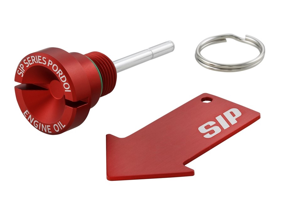Olievulplug motorolie voor Vespa, rood mat