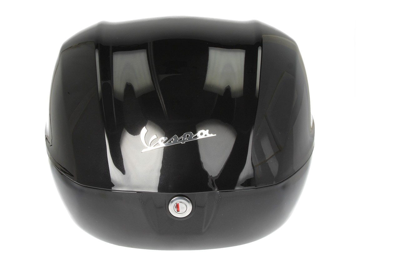 Topcase Kit 32L nero cosmo (98/A), rugkussen zwart voor Vespa Primavera