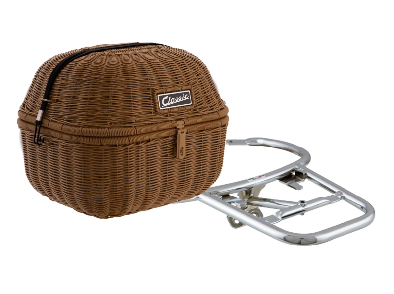 Bagagemandset "Classic" met bagagerek voor Vespa LX/LXV/S 50-150cc, bruin