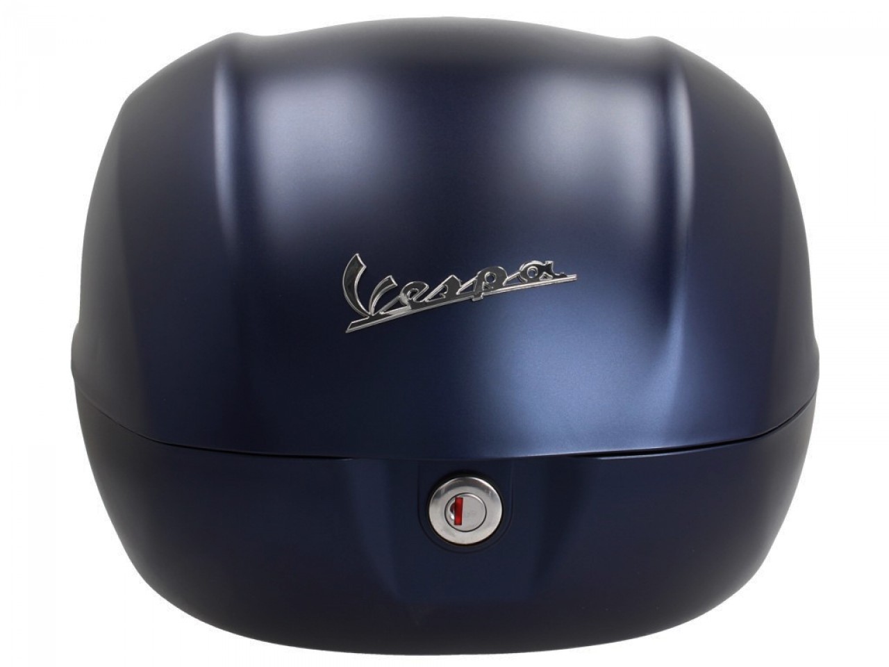Topcase Kit 32L diepblauw mat opaco (288/A), rugkussen donkerbruin voor Vespa Primavera