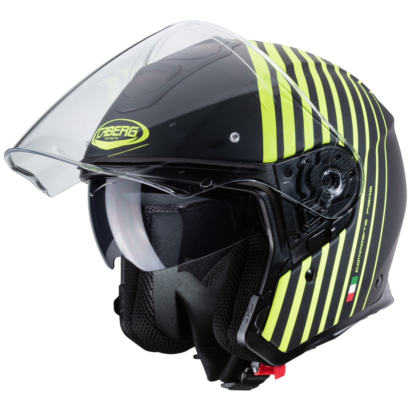 Caberg Helm Flyon Bakari, mat zwart/fluo geel