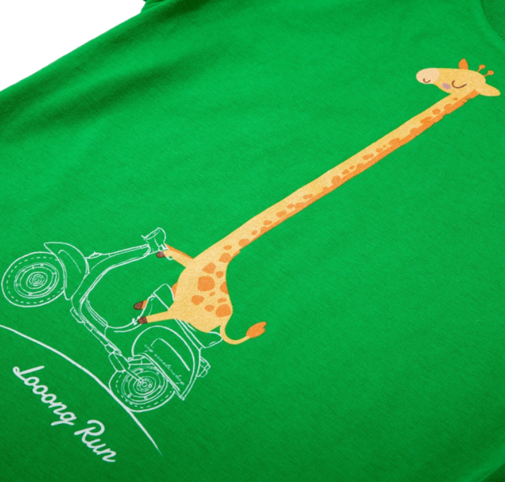 Kinder-T-shirt "Looong Run", groen