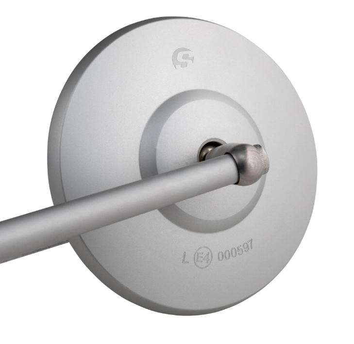 Standaardspiegel voor Vespa, rechtse draad, zilvermat