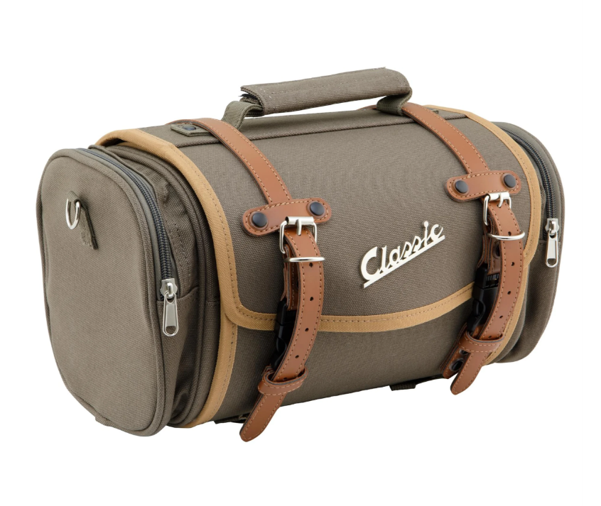 Tas "Classic" klein voor Vespa, canvas, olijfkleurig