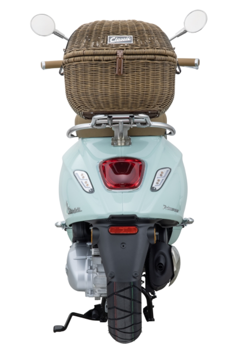 Bagagemand Classic met bagagebrug voor Vespa Primavera/Sprint 50-150ccm, donkerbruin