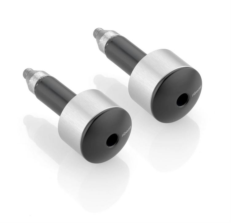 Stuurbalansgewichten RIZOMA links & rechts voor Vespa, zilver geanodiseerd