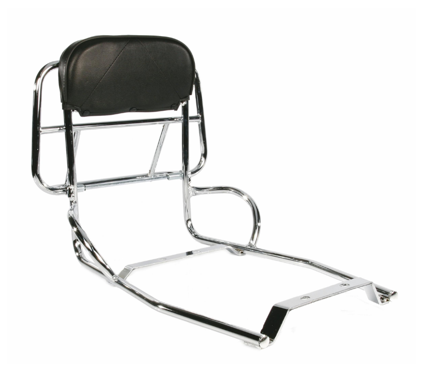 Bagagerek achteraan voor Vespa PX 80-200cc, opvouwbaar, chroom