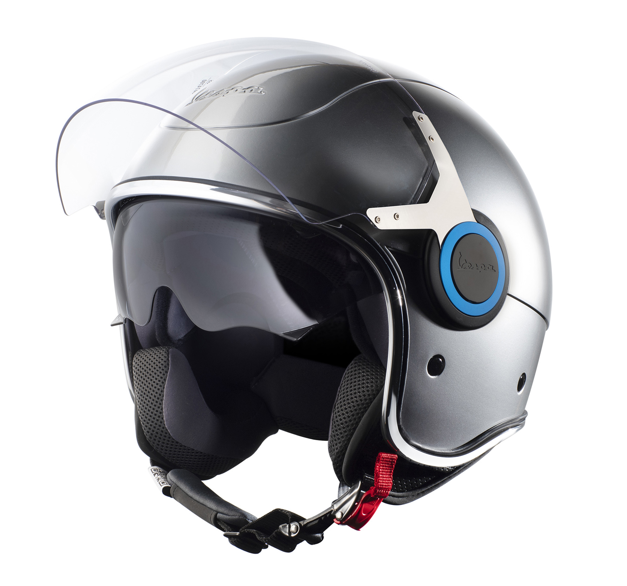 Vespa Jet Helm VJ Elettrica, zilver