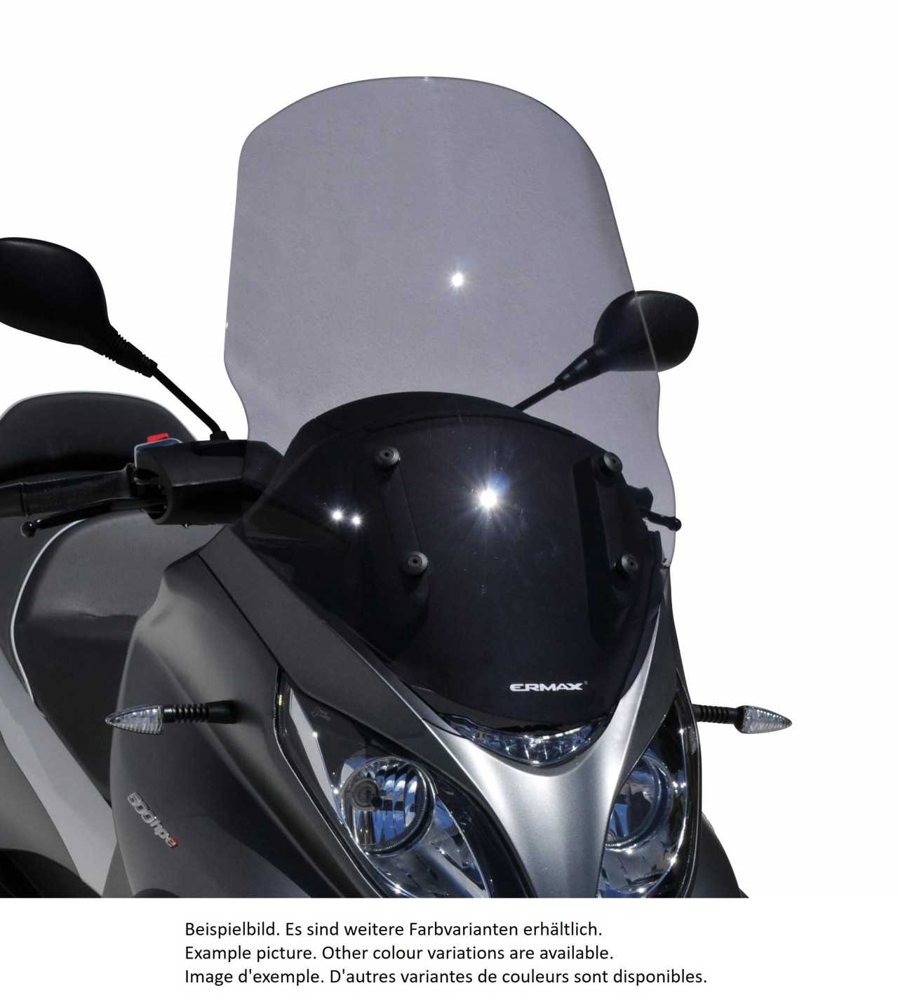 Windscherm ERMAX voor Piaggio MP3 400 HPE (-22), getint/lichtzwart