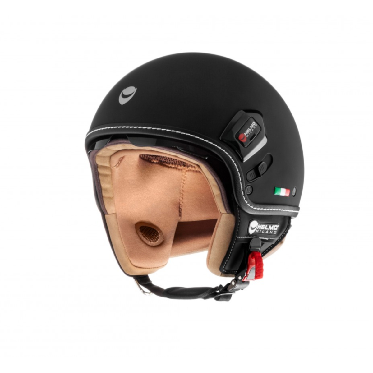 Helmo Milano Demi Jet, Puro Premium, mat zwart