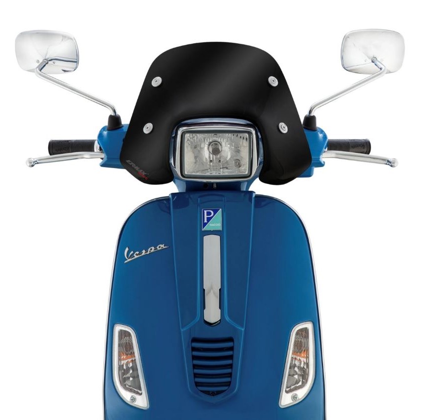 Flyscreen ERMAX Piccolo voor Vespa S 50-150cc, zwart getint