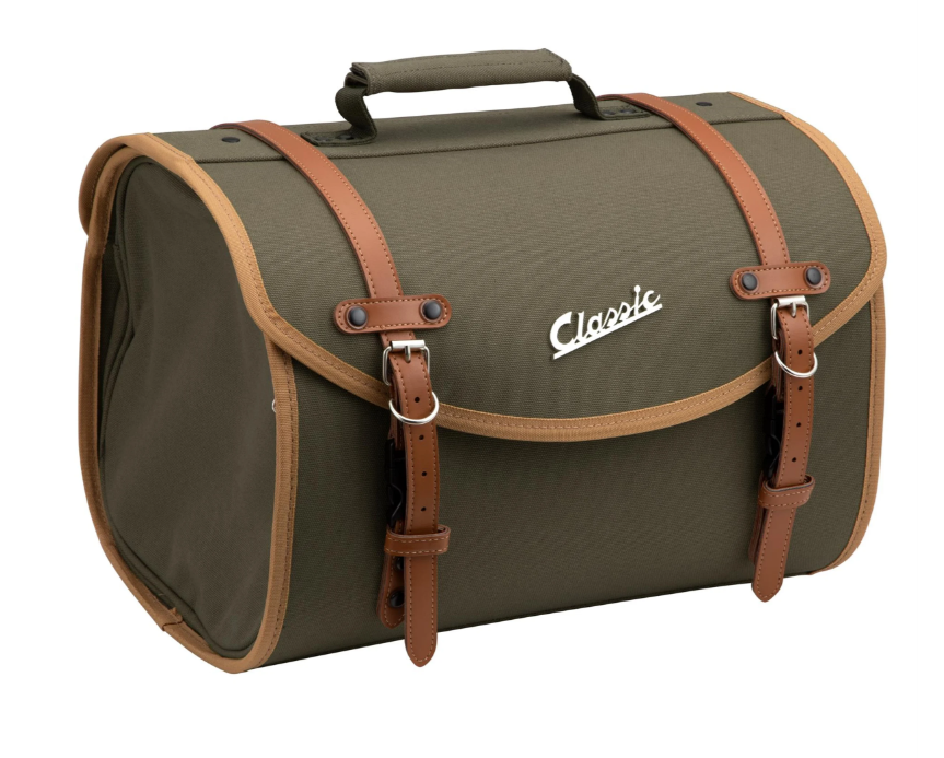 Tas "Classic" groot voor Vespa, canvas, olijfkleurig