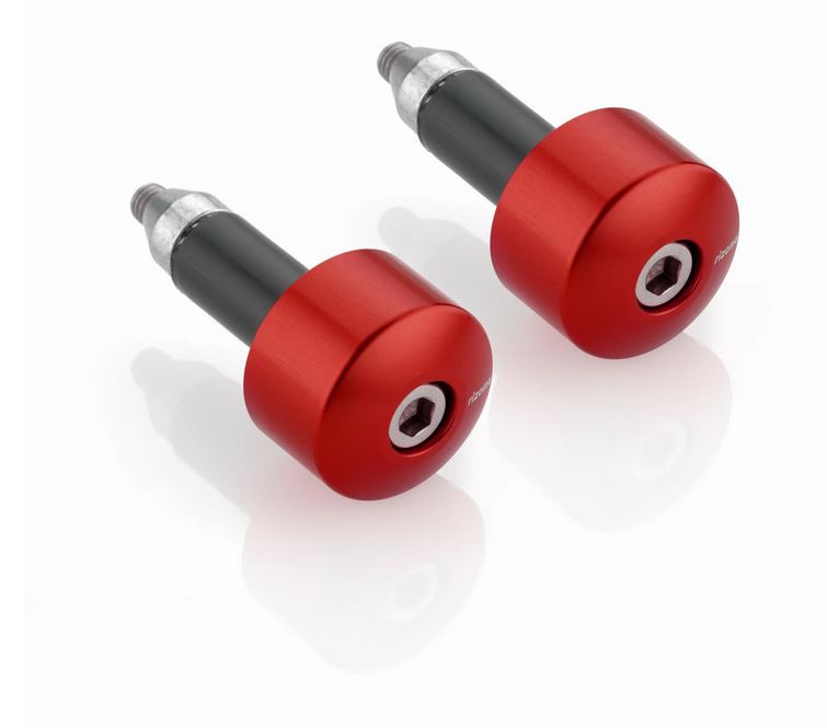 Stuurbalansgewichten RIZOMA links & rechts voor Vespa, rood geanodiseerd