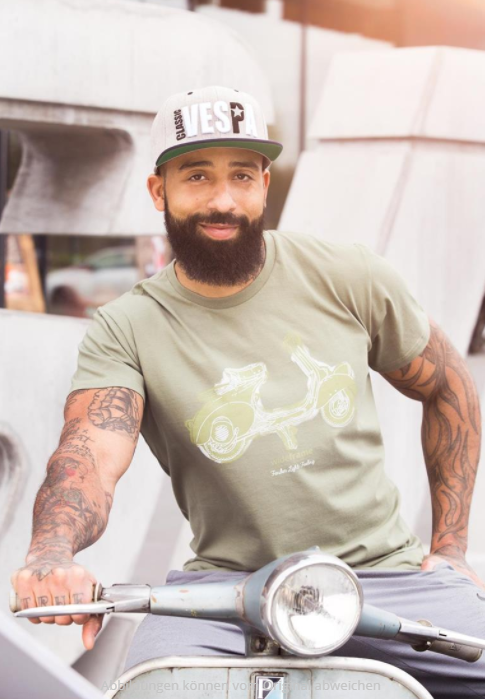 Faro Basso Fender Light Feeling" T-shirt, heren olijfgroen