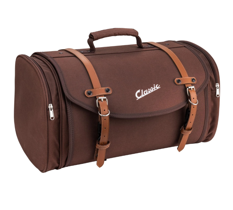 Tas "Classic" groot voor Vespa, nylon, tabak bruin