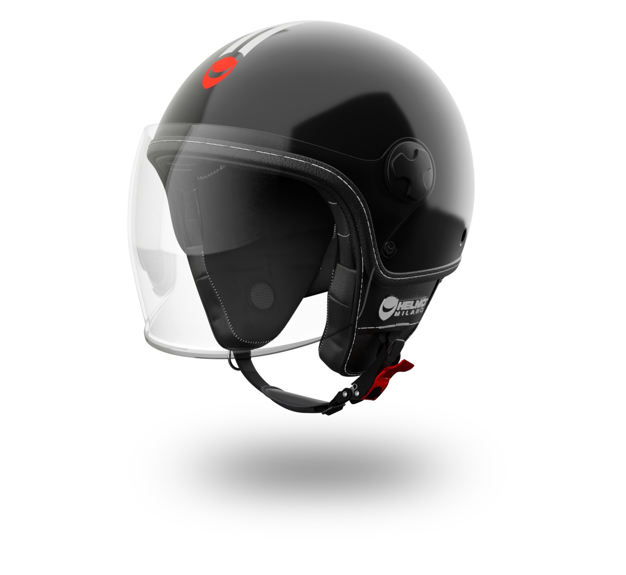 Helmo Milano Demi Jet, Veloce, glanzend zwart