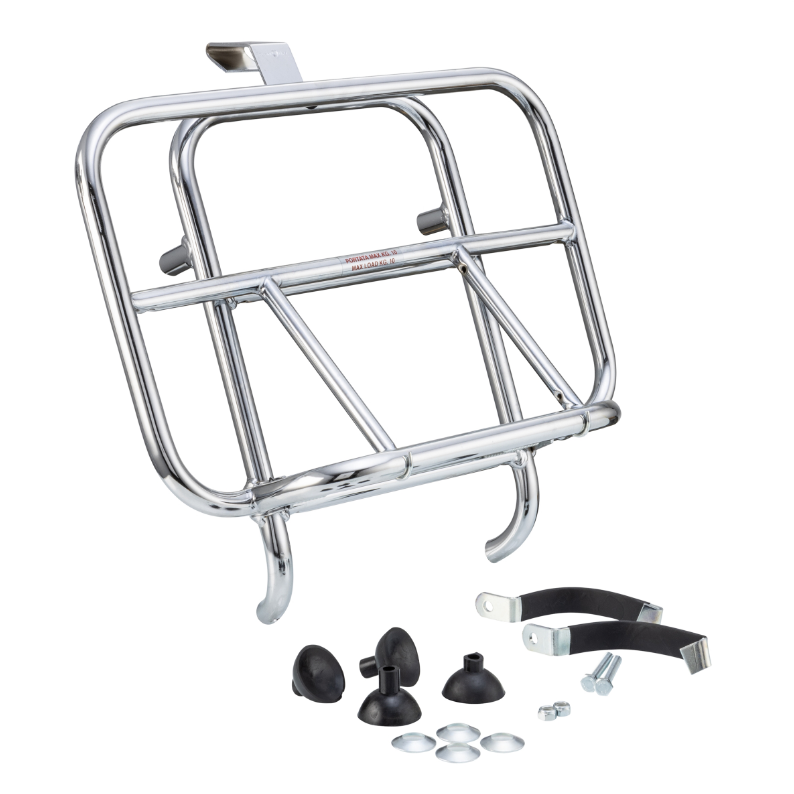 Bagagerek vooraan voor Vespa GTS/GTS Super/GTV/GT 60/GT/GT L 125-300cc, opvouwbaar, chroom