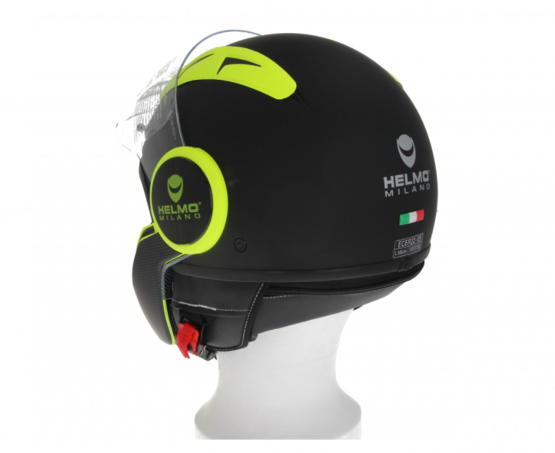 Helmo Milano Volstraalhelm, FuoriRotta Premium, zwart, geel, mat