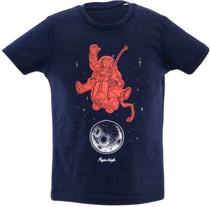 Kinder-T-shirt "Flyin high", donkerblauw
