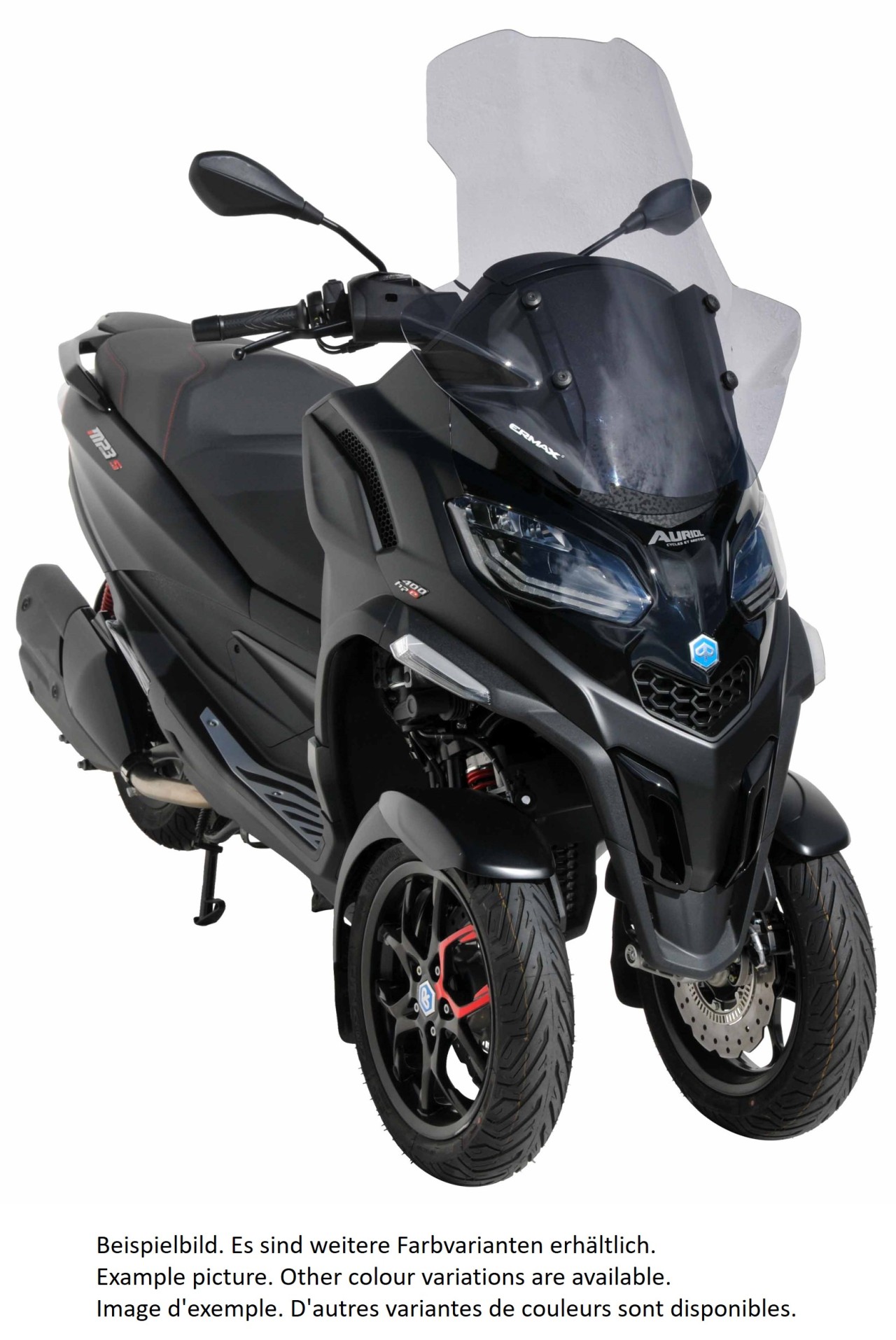 Windscherm ERMAX met handbescherming voor Piaggio MP3 400 HPE (-22), getint