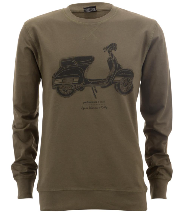 Sweatshirt "Life is better on a Rally", heren olijfgroen