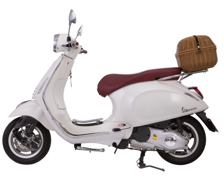 Klassiek Bagagerek met Bagagebrug voor Vespa Primavera/Sprint 50-150cc, bruin