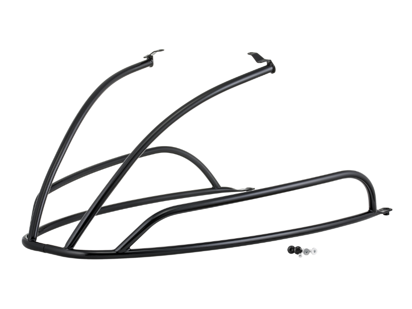 Crashbar zijafdekking voor Vespa Primavera/Sprint/Elettrica 50-150cc, glanzend zwart