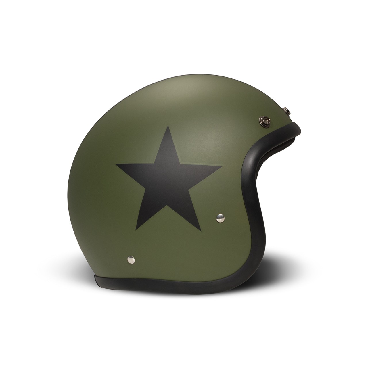 DMD jethelm Retro, groen, mat, Star Green, glasvezel, ECE 22.06