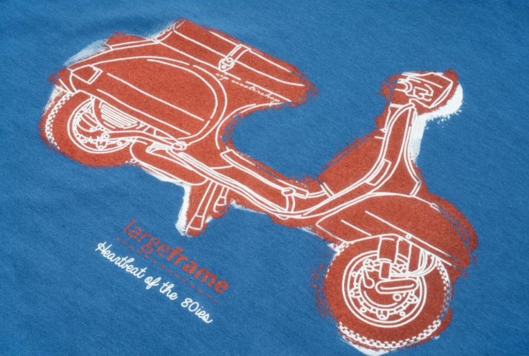 PX - Heartbeat of the 80's" T-shirt, heren blauw