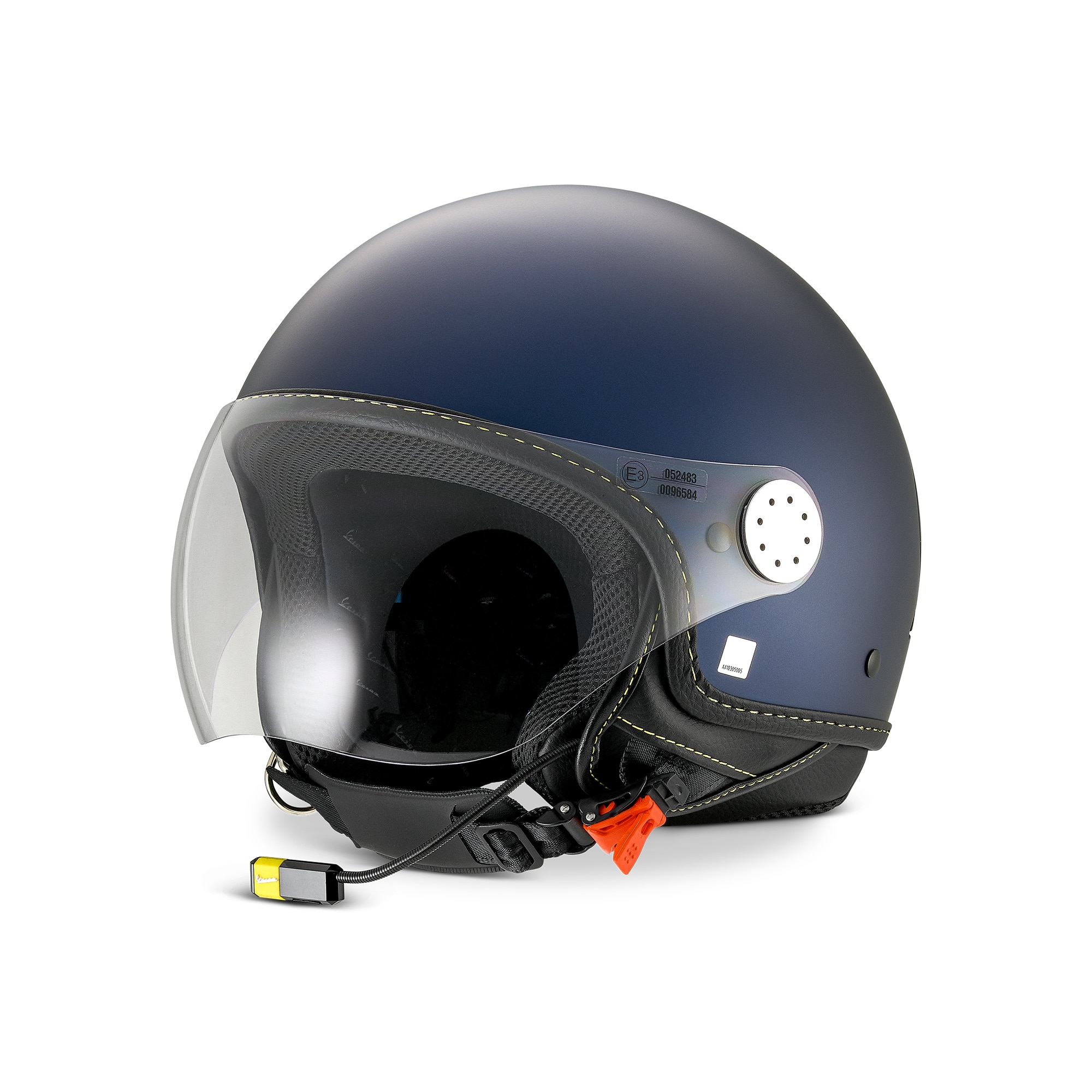 Vespa Jet Helmvizier 4.0 Blauw Energico - Bluetooth