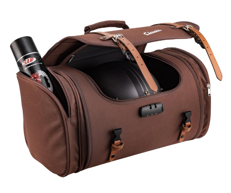 Tas "Classic" groot voor Vespa, nylon, tabak bruin