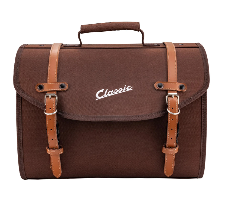 Tas "Classic" groot voor Vespa, nylon, tabak bruin