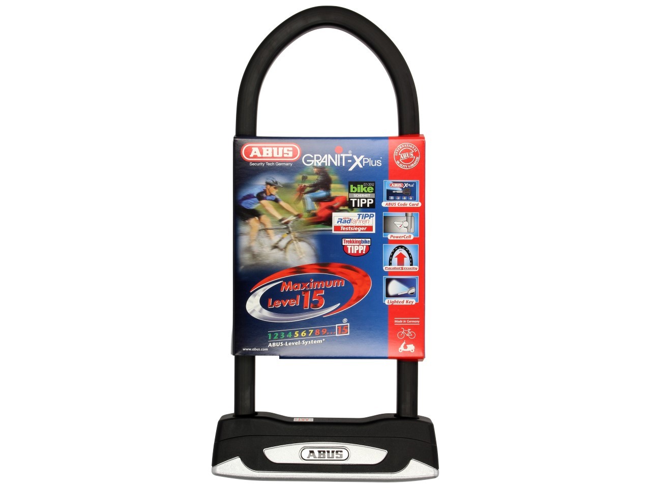 ABUS U-slot 260x83 Granit Power 58 voor motorfiets, scooter & Vespa