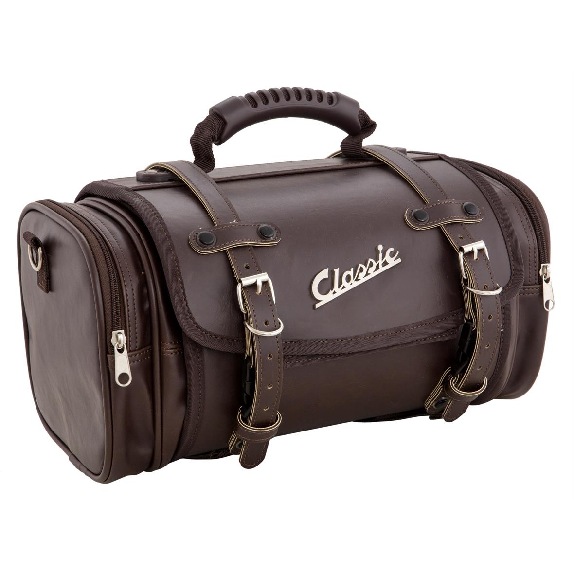 Tas "Classic" klein voor Vespa - donkerbruin, imitatieleer