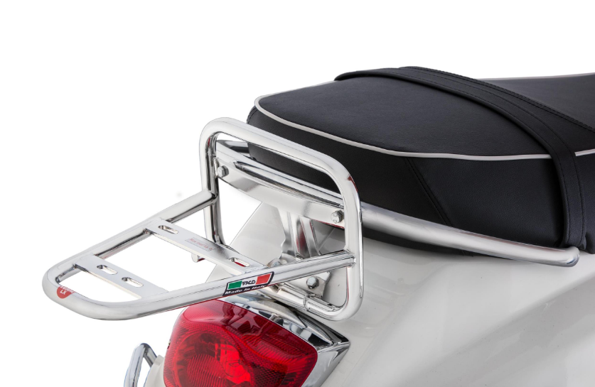 Bagagerek achteraan voor Vespa LX/LXV 50-150cc, chroom