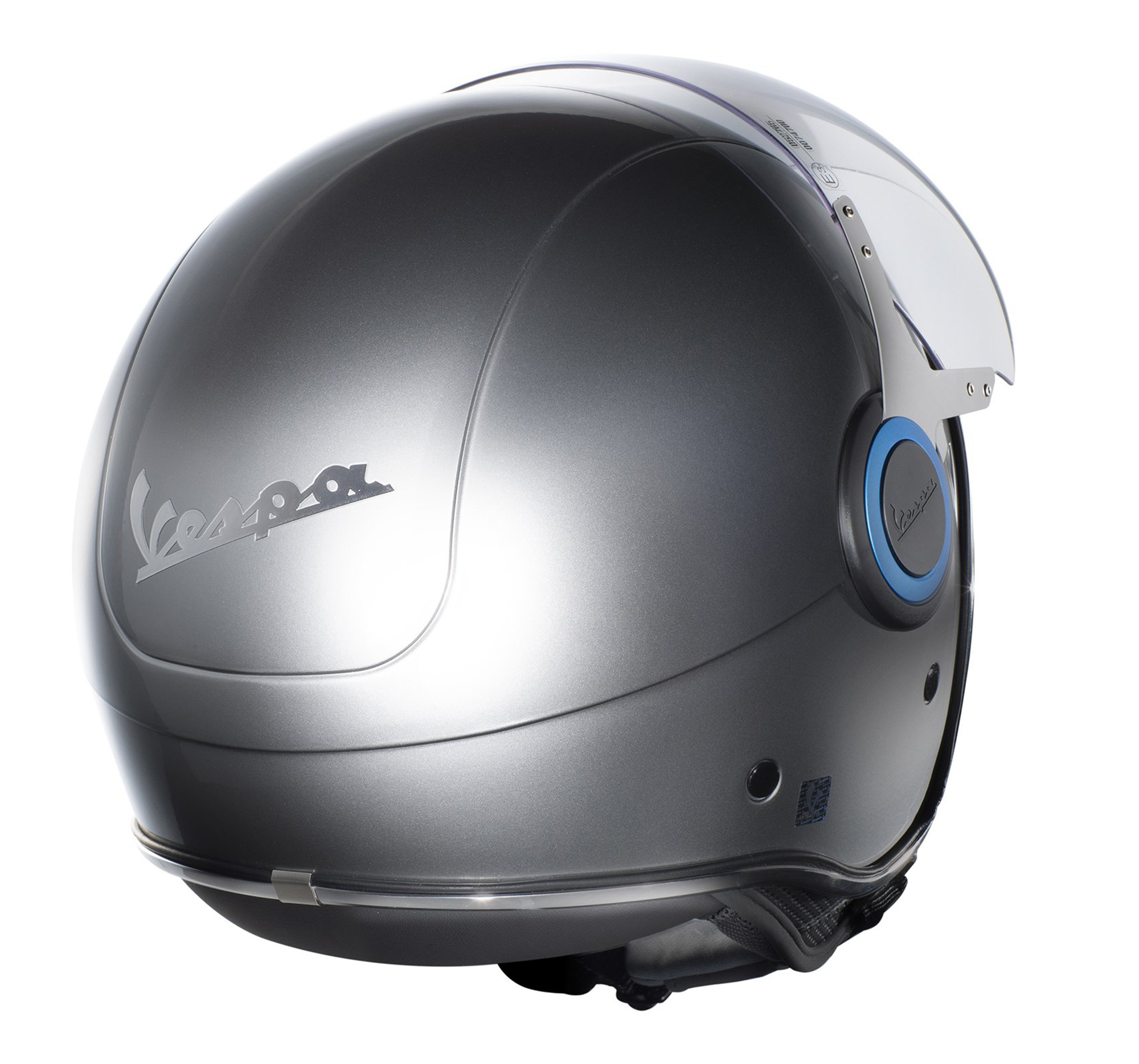 Vespa Jet Helm VJ Elettrica, zilver