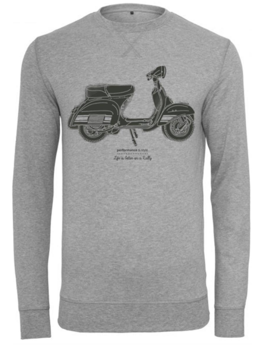 Sweatshirt "Life is better on a Rally", heren grijs