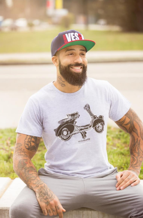 Faro Basso Fender Light Feeling" T-shirt, heren grijs gemêleerd
