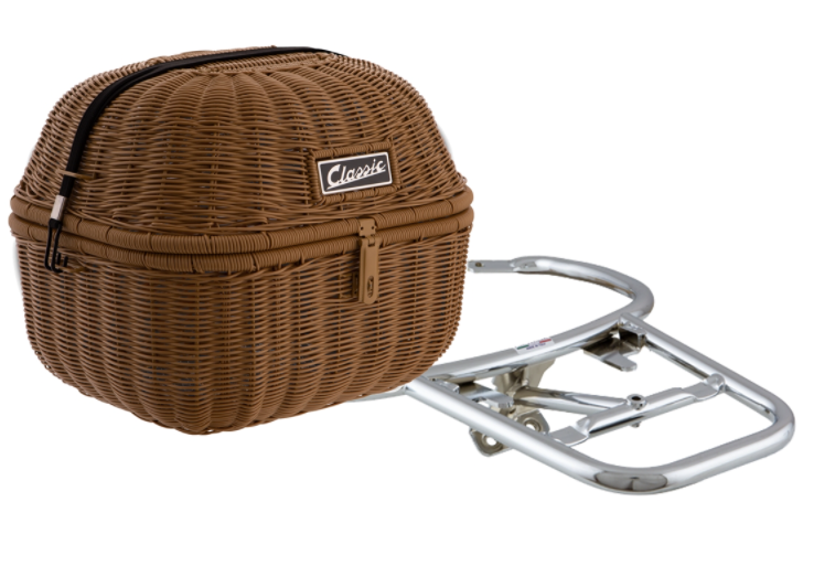 Klassiek Bagagerek met Bagagebrug voor Vespa Primavera/Sprint 50-150cc, bruin