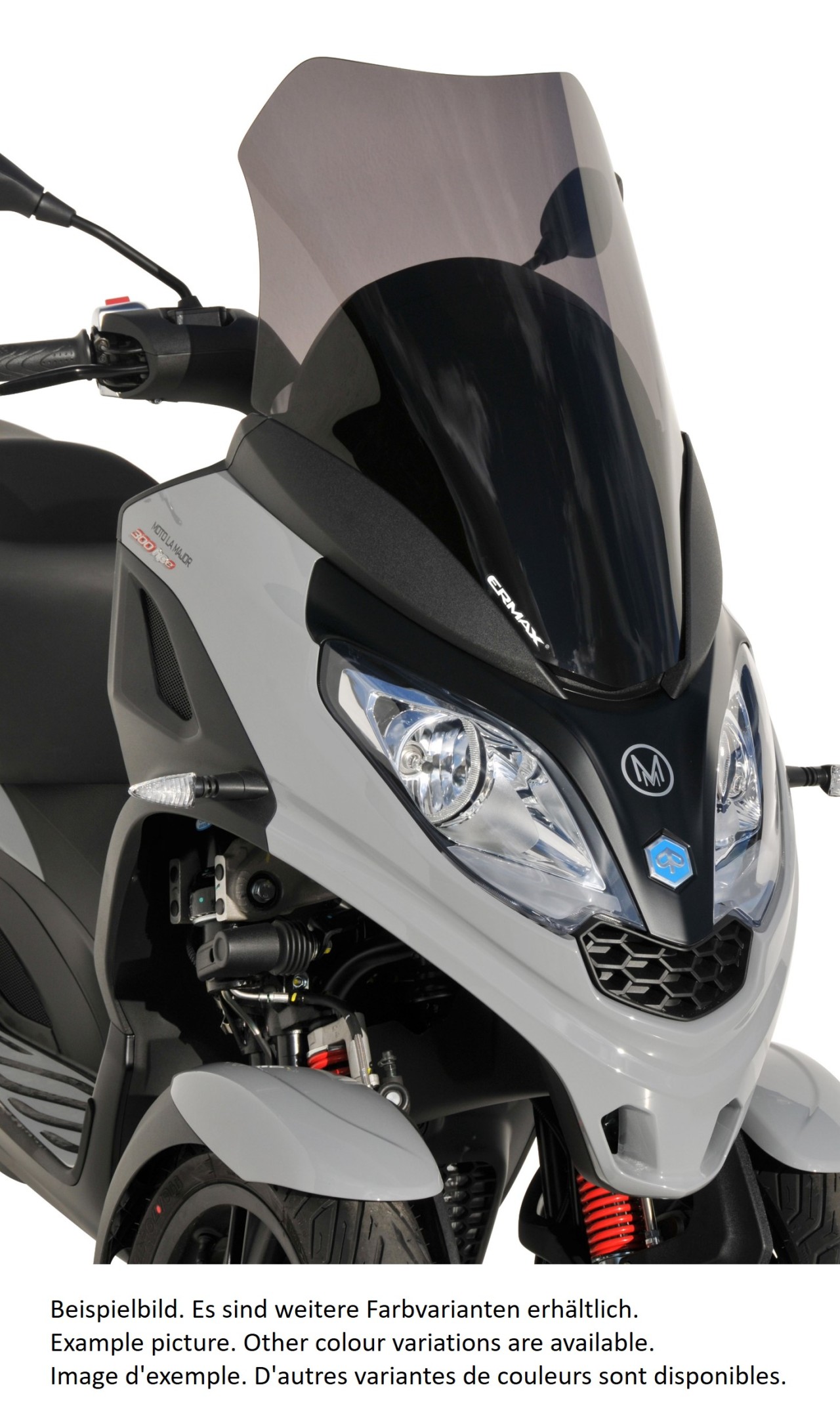Windscherm ERMAX Sport Touring voor Piaggio MP3 300 / SPORT HPE (19-), getint/lichtzwart