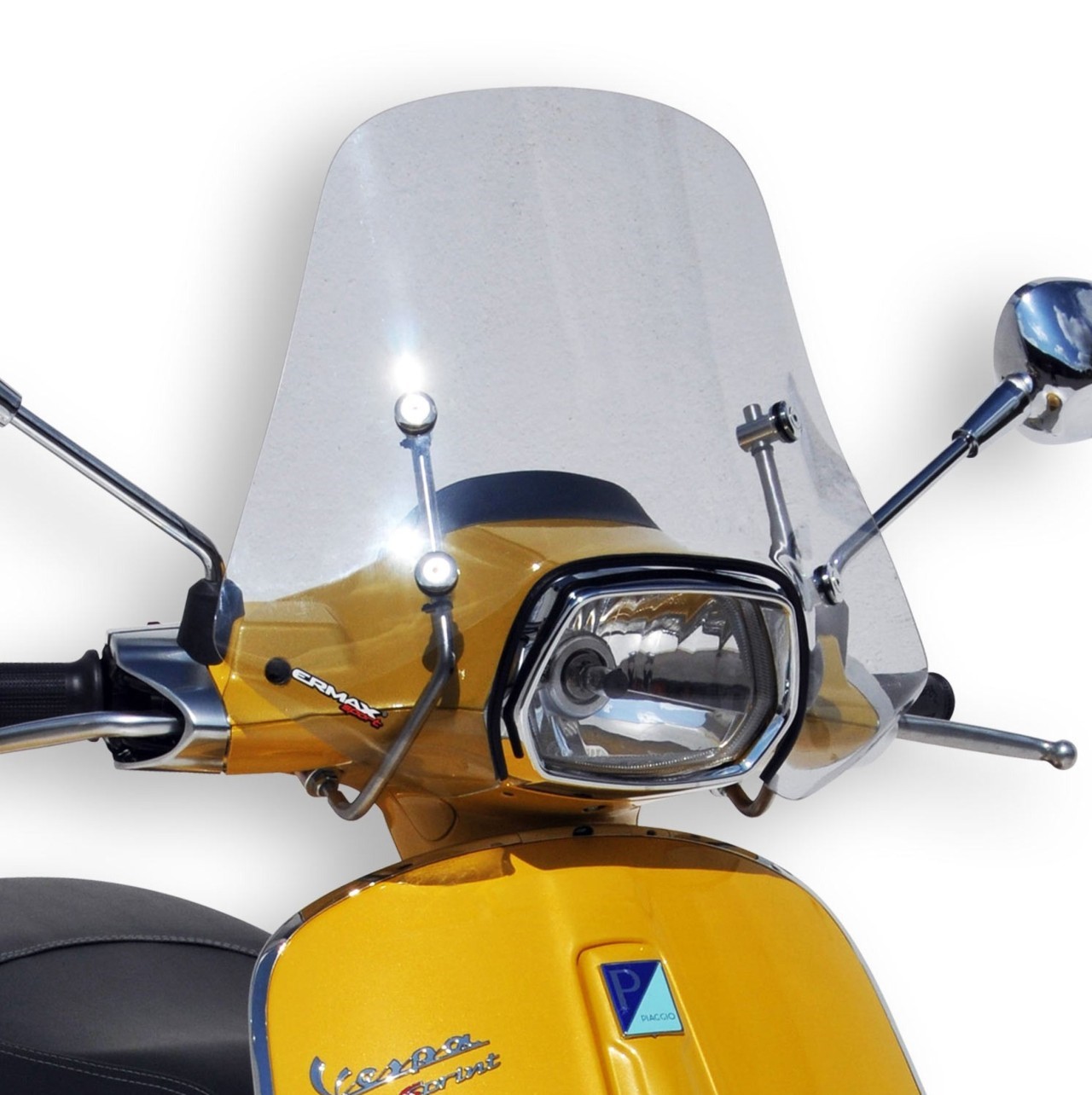 Windscherm ERMAX Sport H 400 mm voor Vespa Sprint 50-150cc 2T/4T, zwart