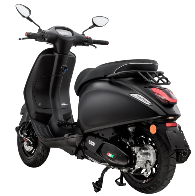 Bagagedrager opstap zwart voor Vespa Primavera/Sprint 50-150cc