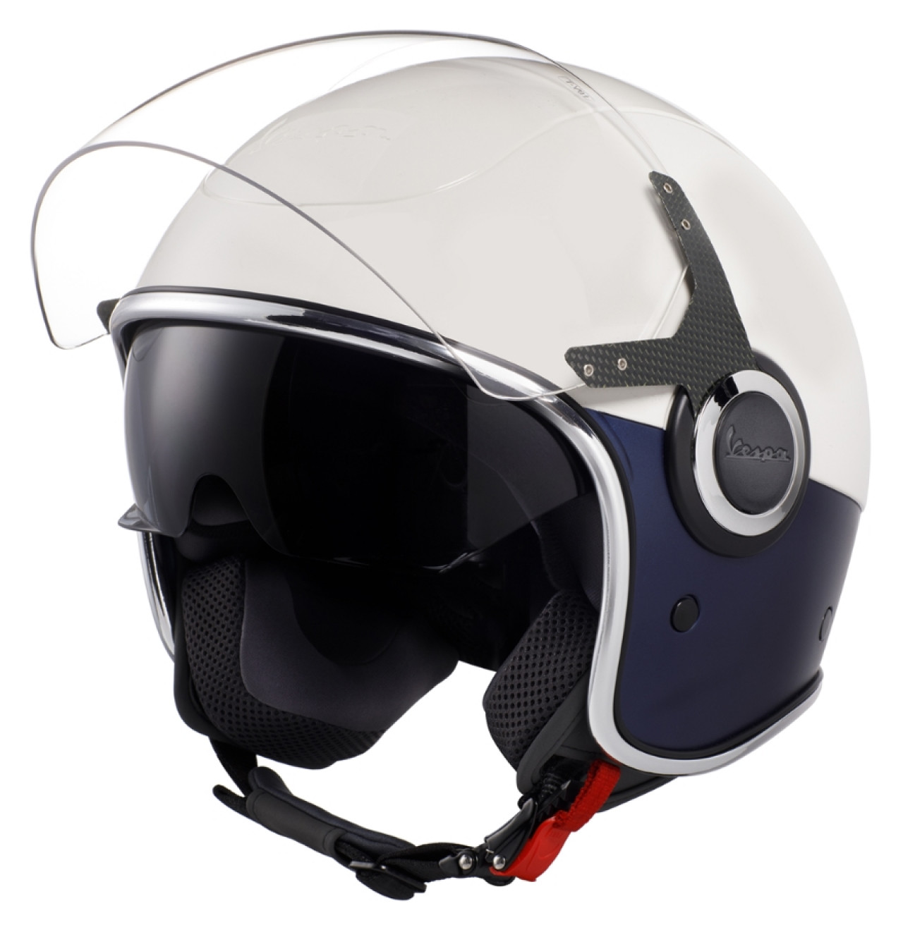 Vespa VJ helm wit / blauw