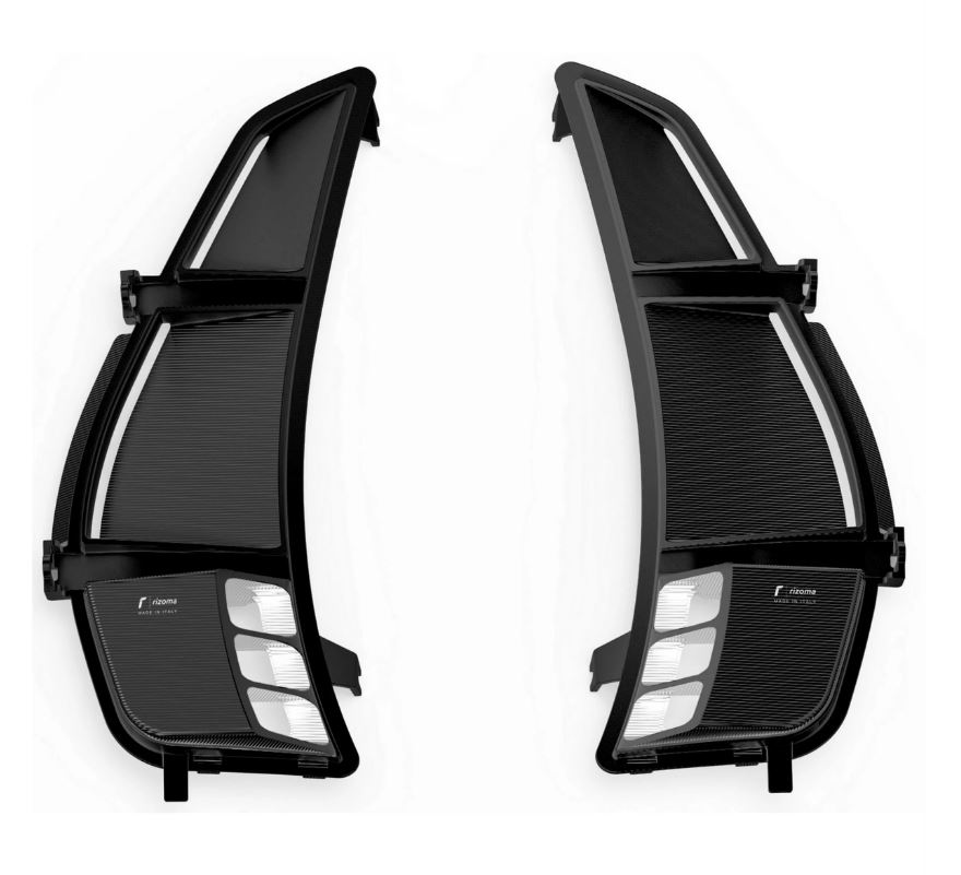 Ventilatierooster RIZOMA bagageruimte voor Vespa GTS/GTS Super/GTV 125-300cc (`23-), zwart