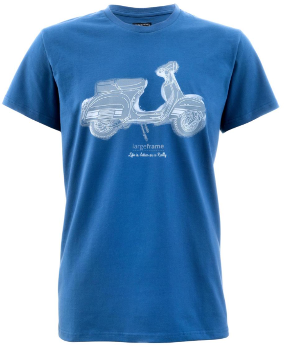 T-shirt "Life is better on a Rally", heren blauw